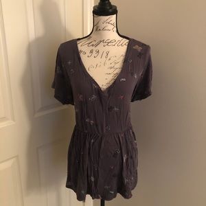 Torrid gathered waist butterfly top